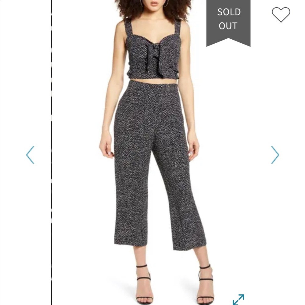 Two piece  black dot set